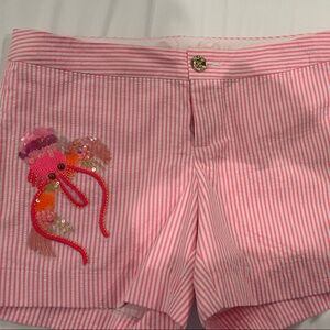 Lilly Pulitzer Pink Sequin Embellished High Waist Shorts